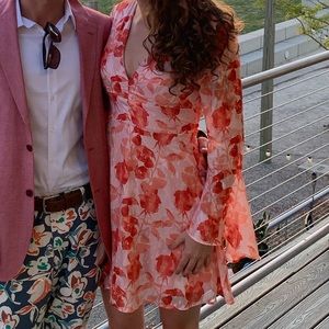 Anthropologie bell sleeve mini dress by Hutch